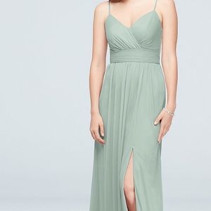 David's Bridal Spaghetti Strap Ruched Waist dress